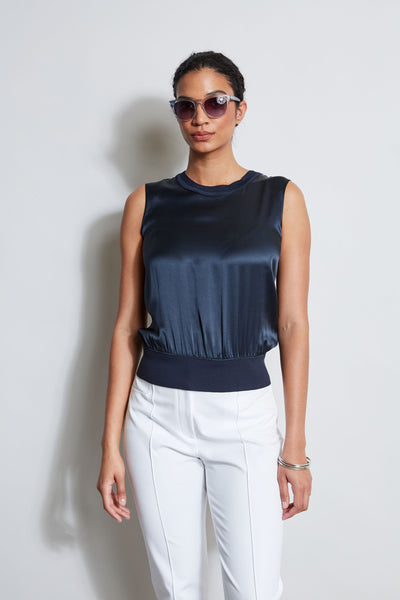 Silk Satin Rib Shirt Image 1