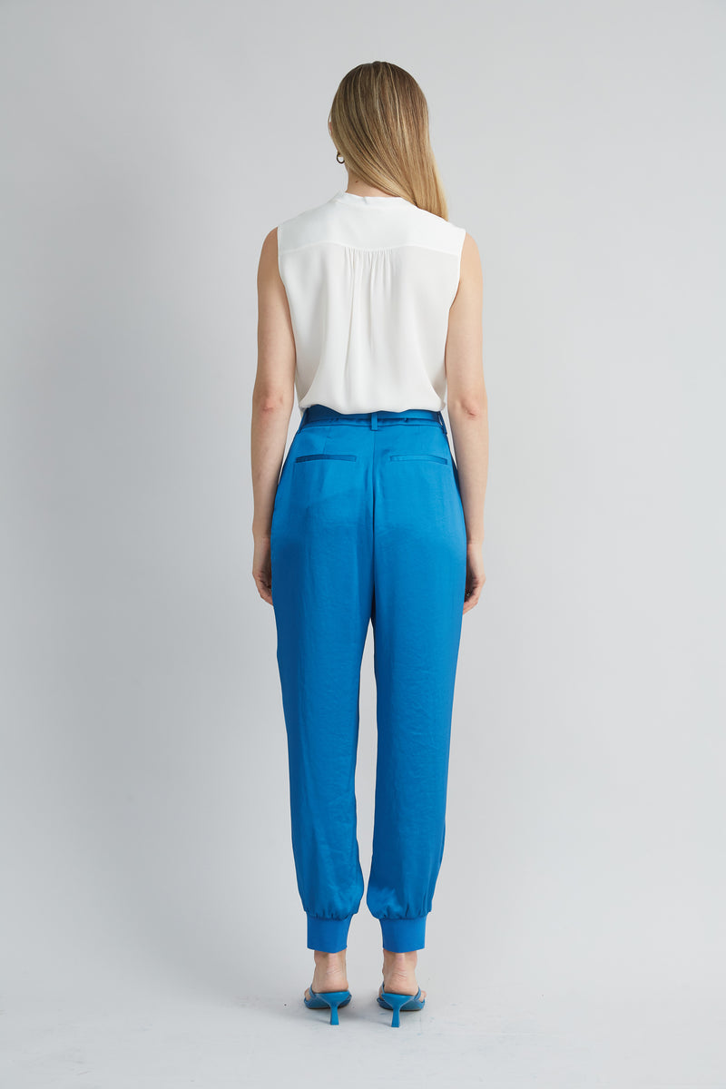 Satin Belted Cargo Pant