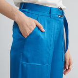Satin Belted Cargo Pant