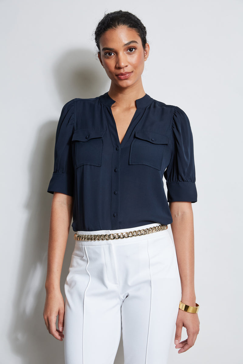 Silk short sleeve on sale