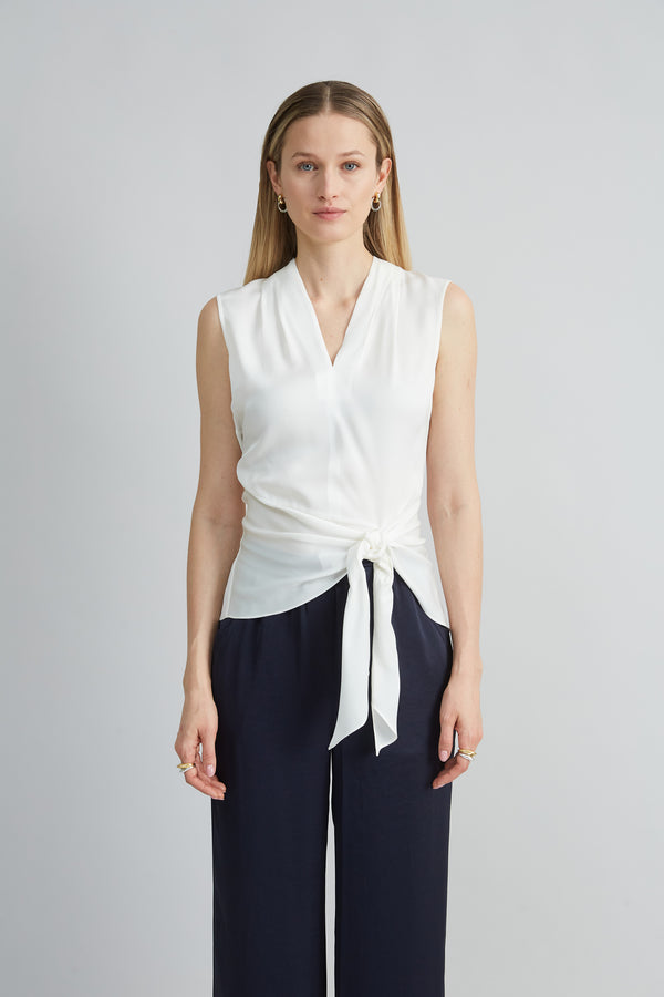 Silk Side Tie Shirt