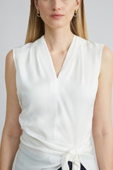 Silk Side Tie Shirt