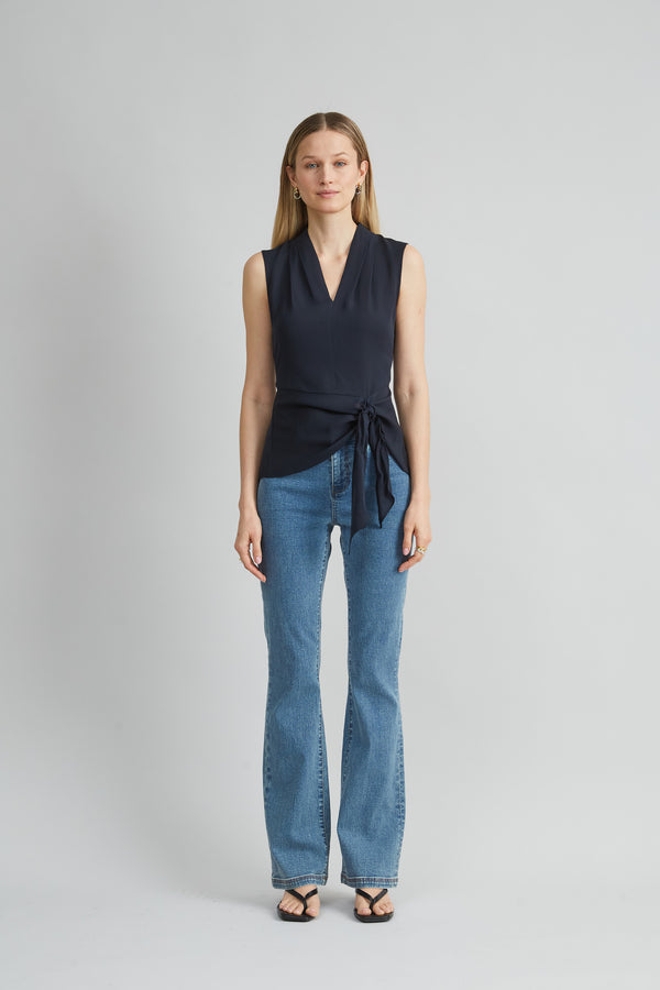 Silk Side Tie Shirt