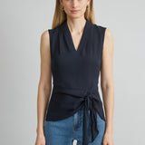 Silk Side Tie Shirt