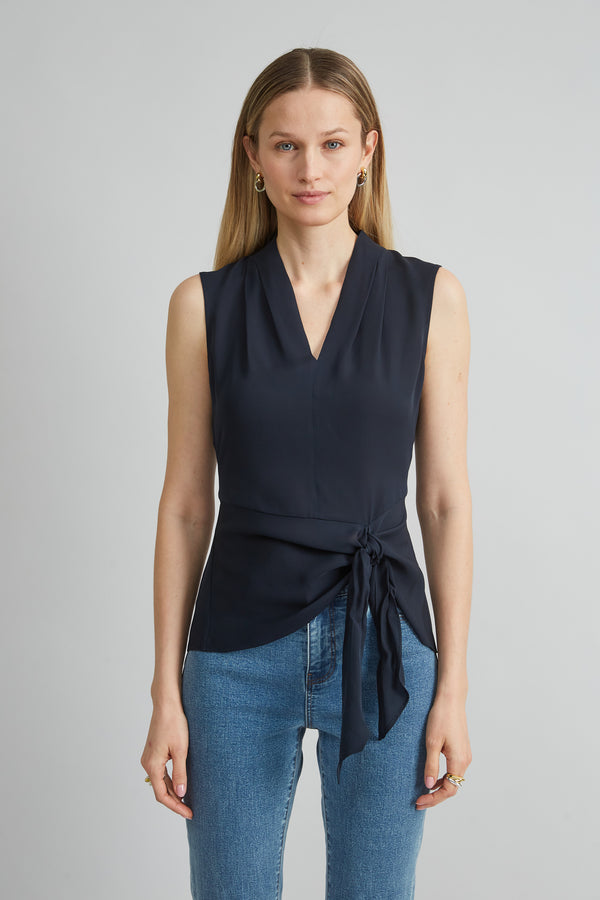 Silk Side Tie Shirt