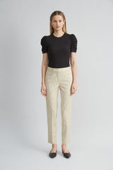 Puff Sleeve Rib Knit