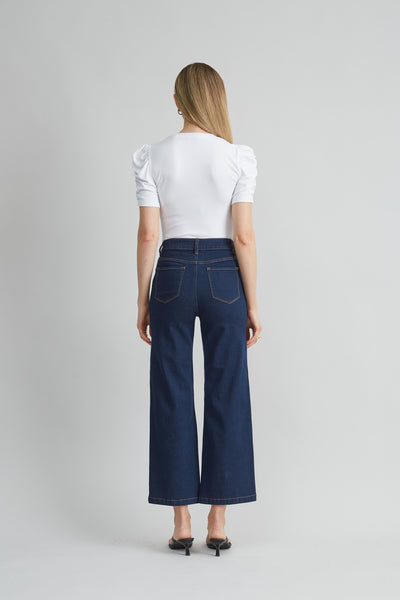 Puff Sleeve Rib Knit Image 5