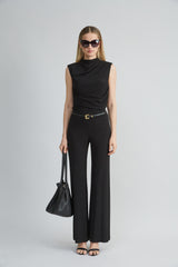 Matte Jersey Wide Leg Pant