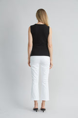 Ruched V-Neck Jersey Knit