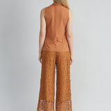 Sleeveless Twist Neck Knit