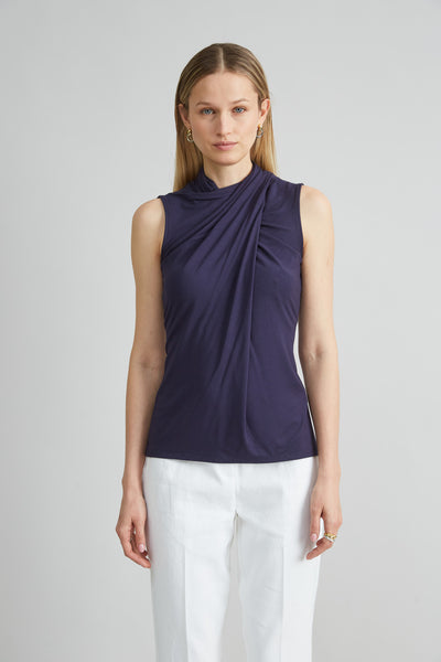 Sleeveless Twist Neck Knit Image 1