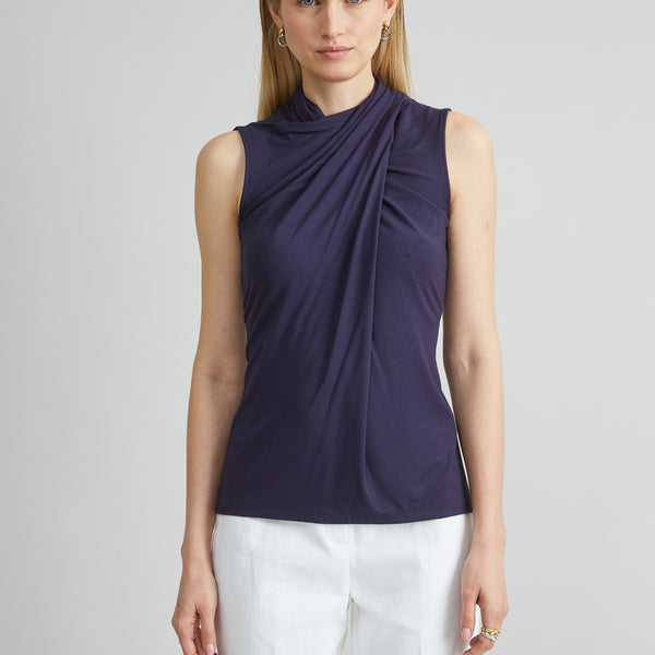 Drape Neck Sleeveless Knit（ニット/セーター）｜Her lip to