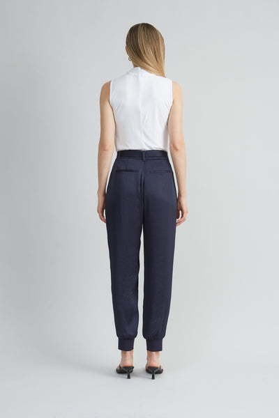 Satin Belted Cargo Pant Image 4
