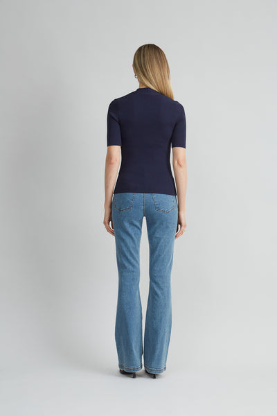 Short Sleeve Cable Twist Sweater Image 4