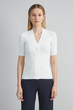 Short Sleeve Cable Twist Sweater