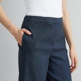 Linen Scallop Hem Pant