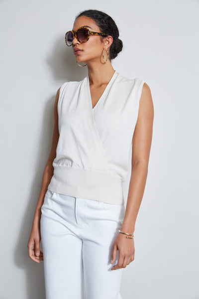 Faux Wrap Sweater Image 3