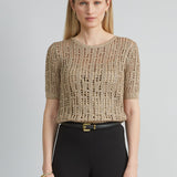 Metallic Crochet Sweater