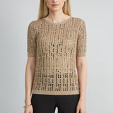 Metallic Crochet Sweater