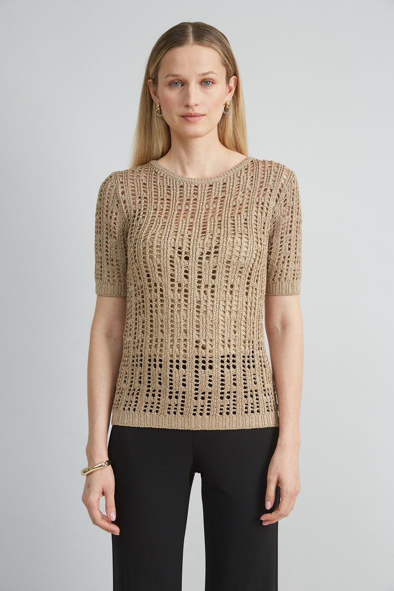Metallic Crochet Sweater