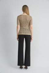 Metallic Crochet Sweater