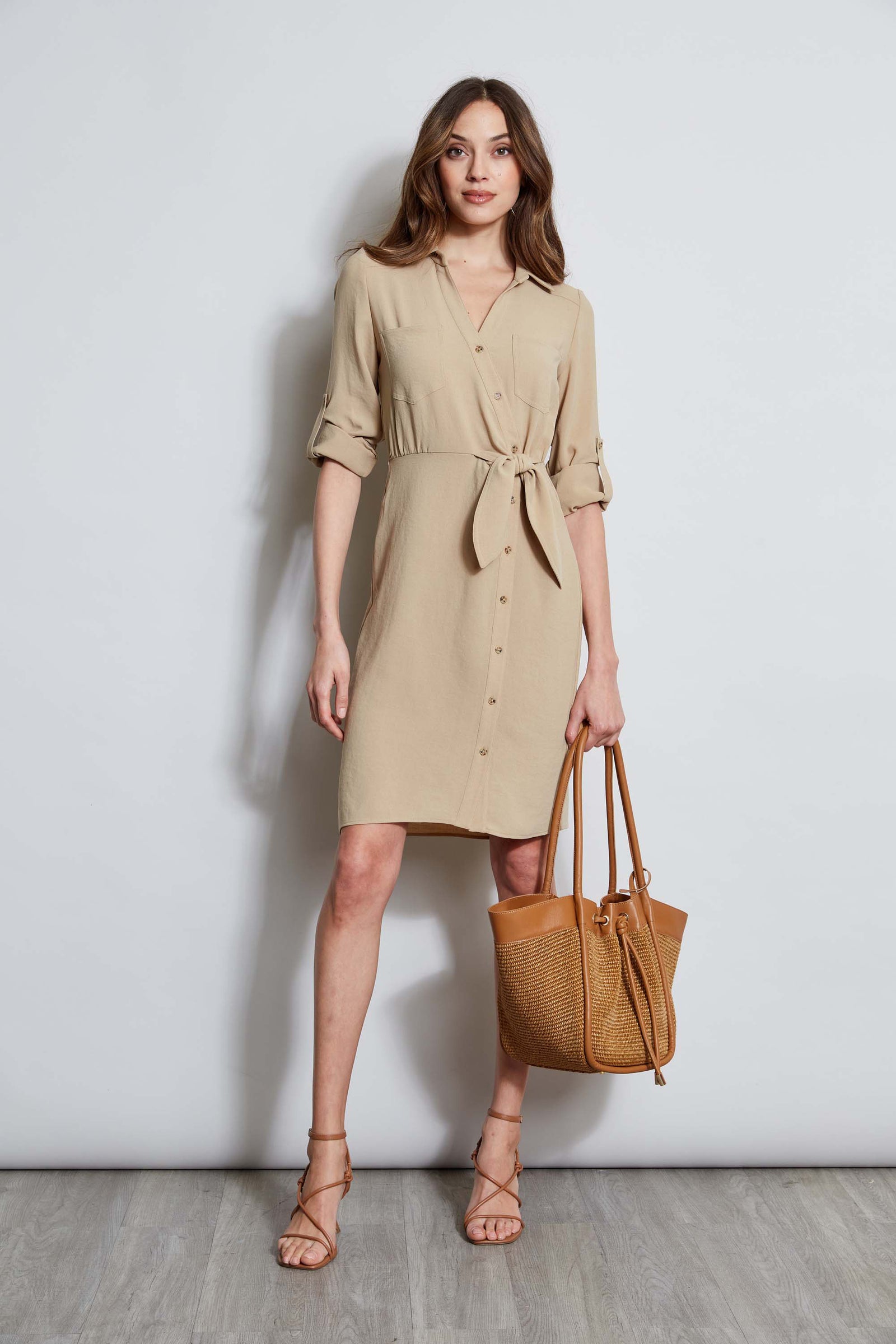 Utility Tie Shirt Dress – Elie Tahari