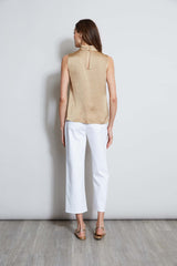 Satin Draped Neck Top