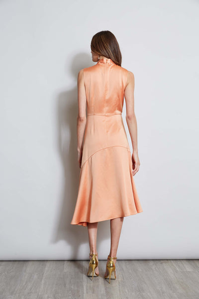 Twist Neck Satin Dress Image 5