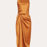 Josephine Draped Halter Dress