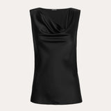 Silk Cowl Neck Top