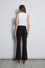 Lace Trim Fit & Flare Pant