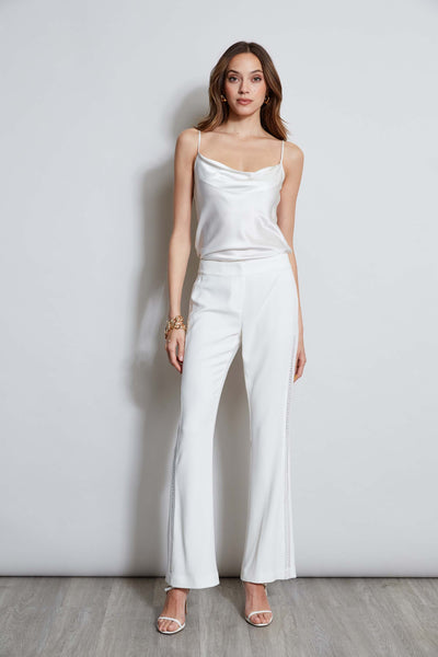 Lace Trim Fit & Flare Pant Image 3