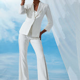Lace Trim Fit & Flare Pant