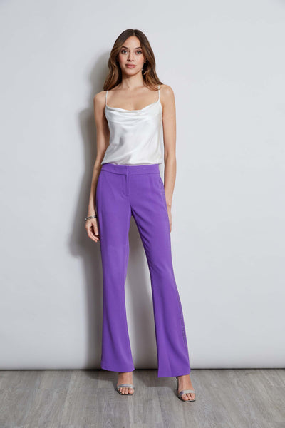 Lace Trim Fit & Flare Pant Image 2