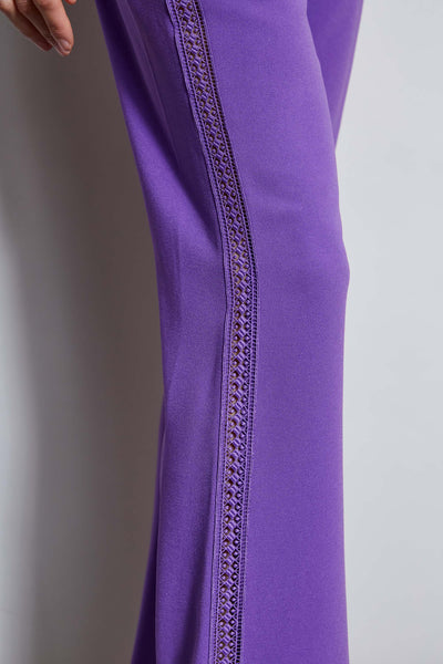 Lace Trim Fit & Flare Pant Image 5