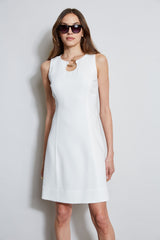 Sleeveless Keyhole Ring Dress