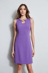 Sleeveless Keyhole Ring Dress