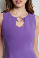 Sleeveless Keyhole Ring Dress