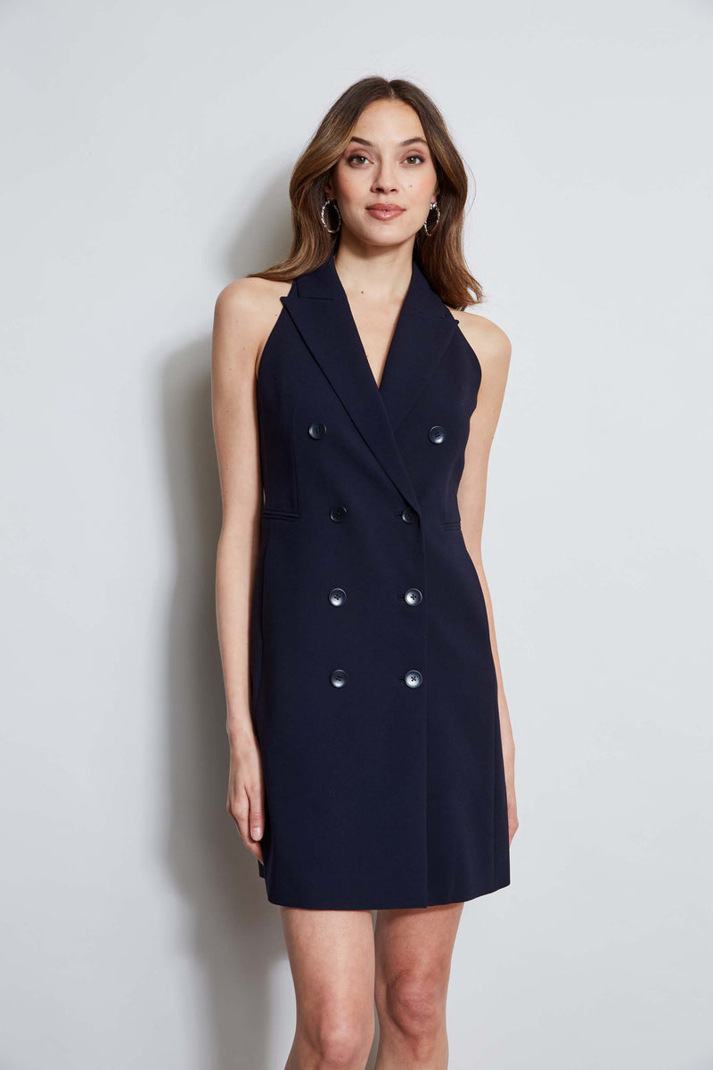 Sleeveless Double Breasted Blazer Dress