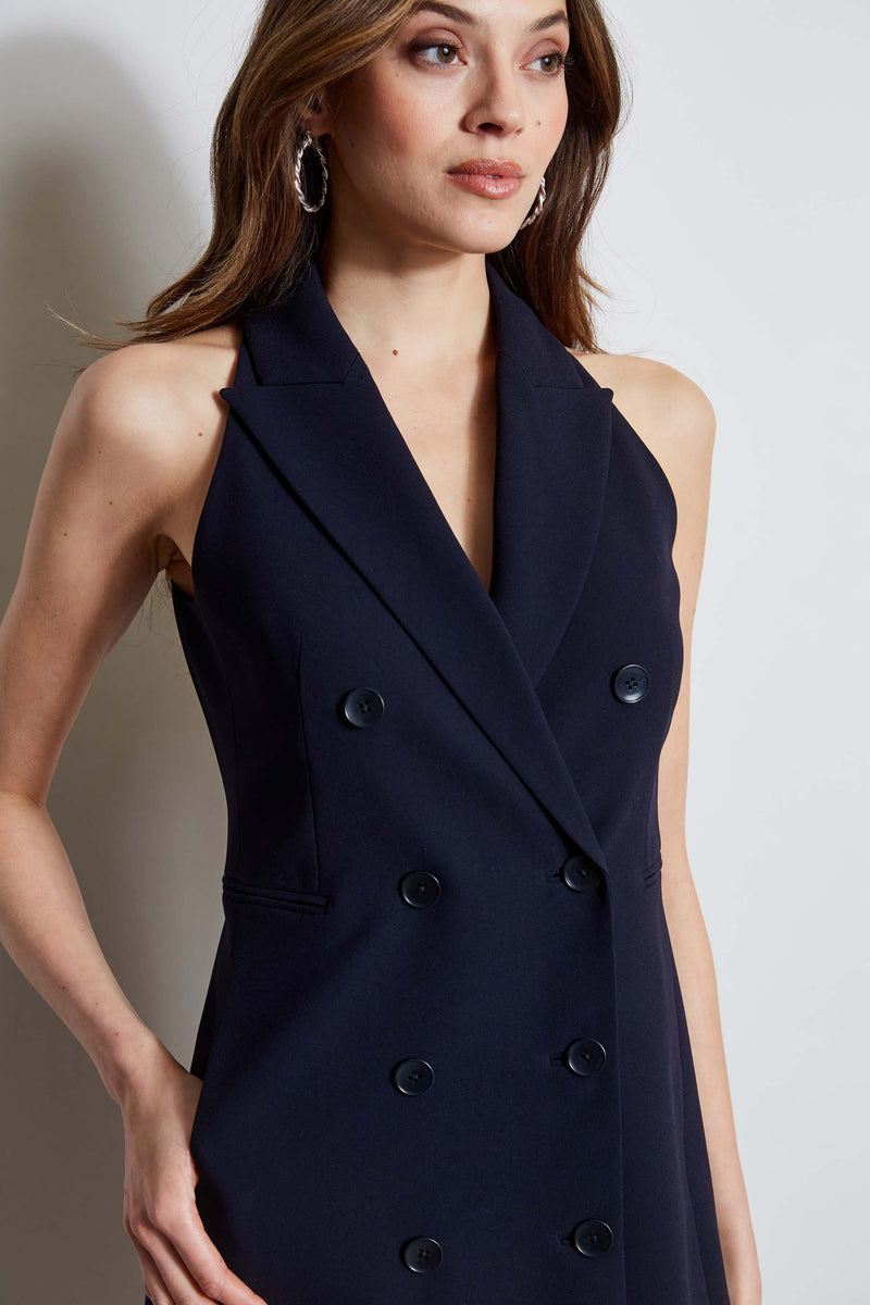 Sleeveless Double Breasted Blazer Dress