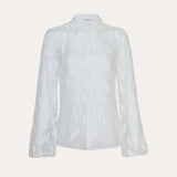 Embroidered Chiffon Shirt