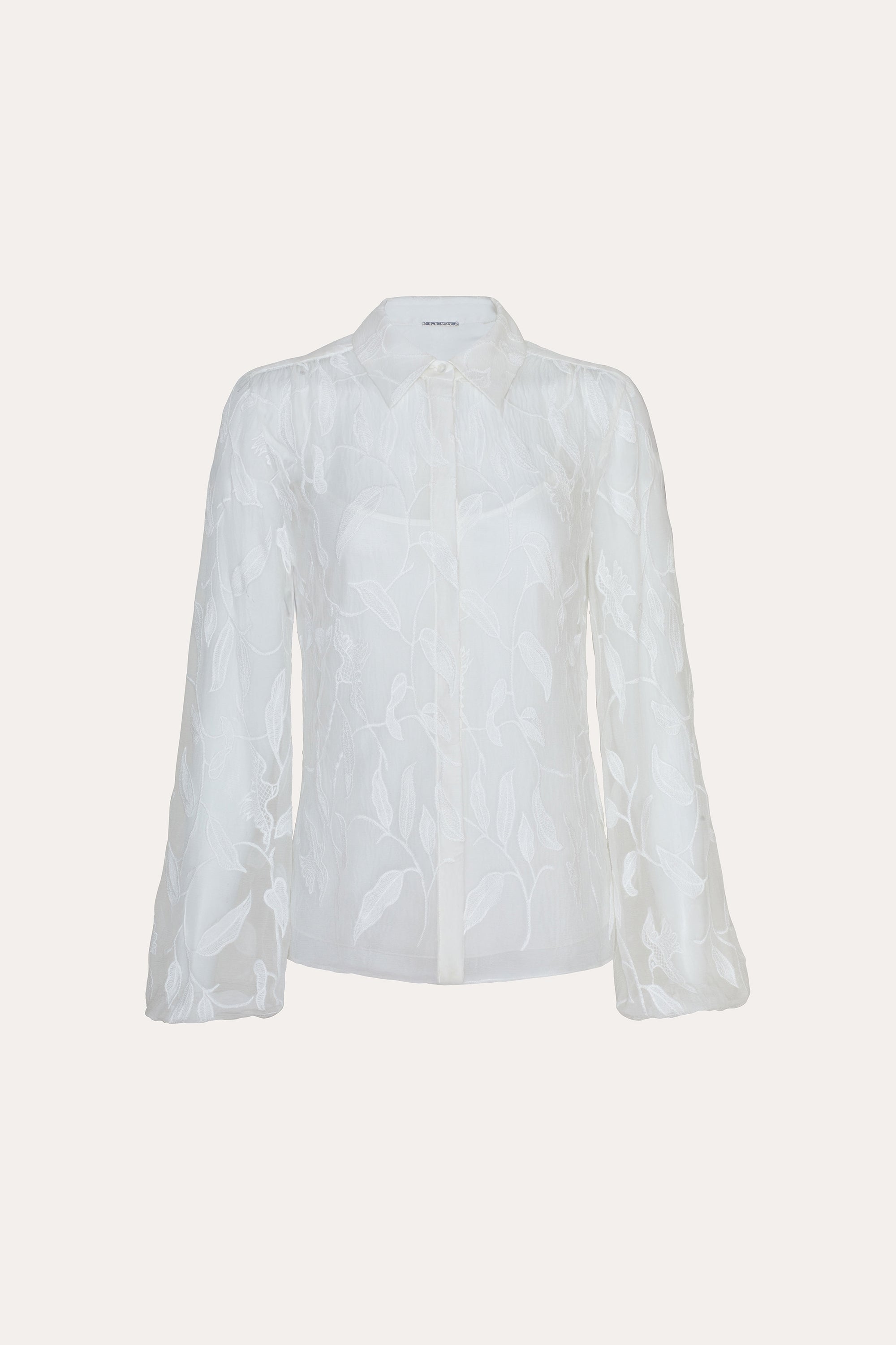 Embroidered Chiffon Shirt