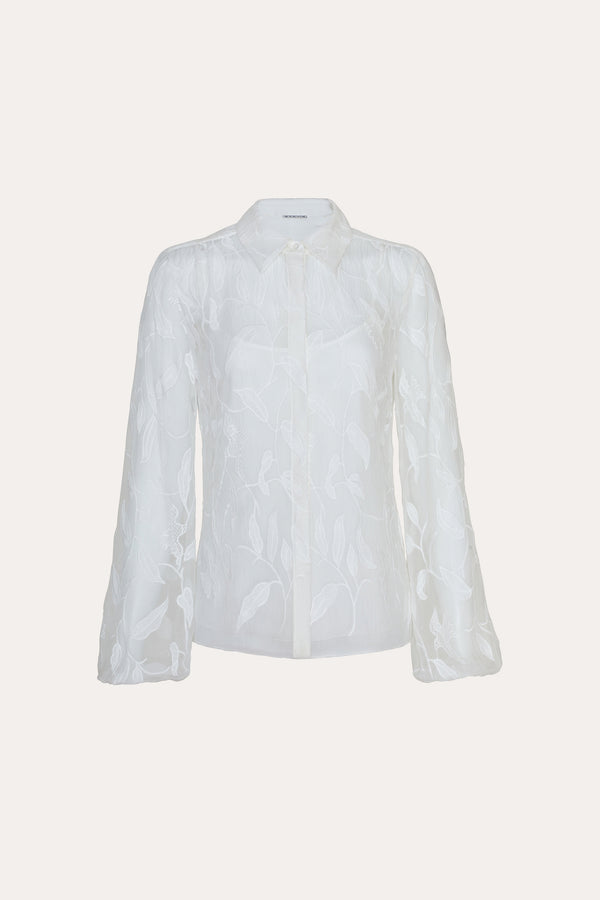 Embroidered Chiffon Shirt