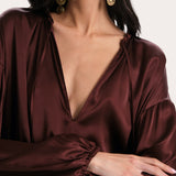 Messa Silk Charmeuse Blouse