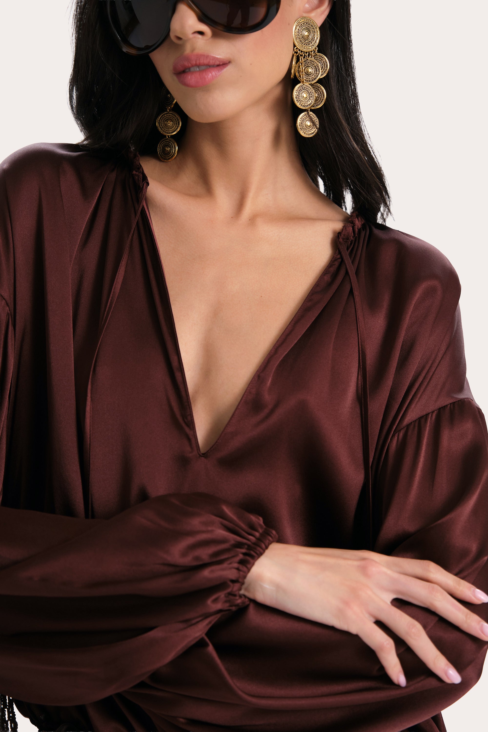 Messa Silk Charmeuse Blouse