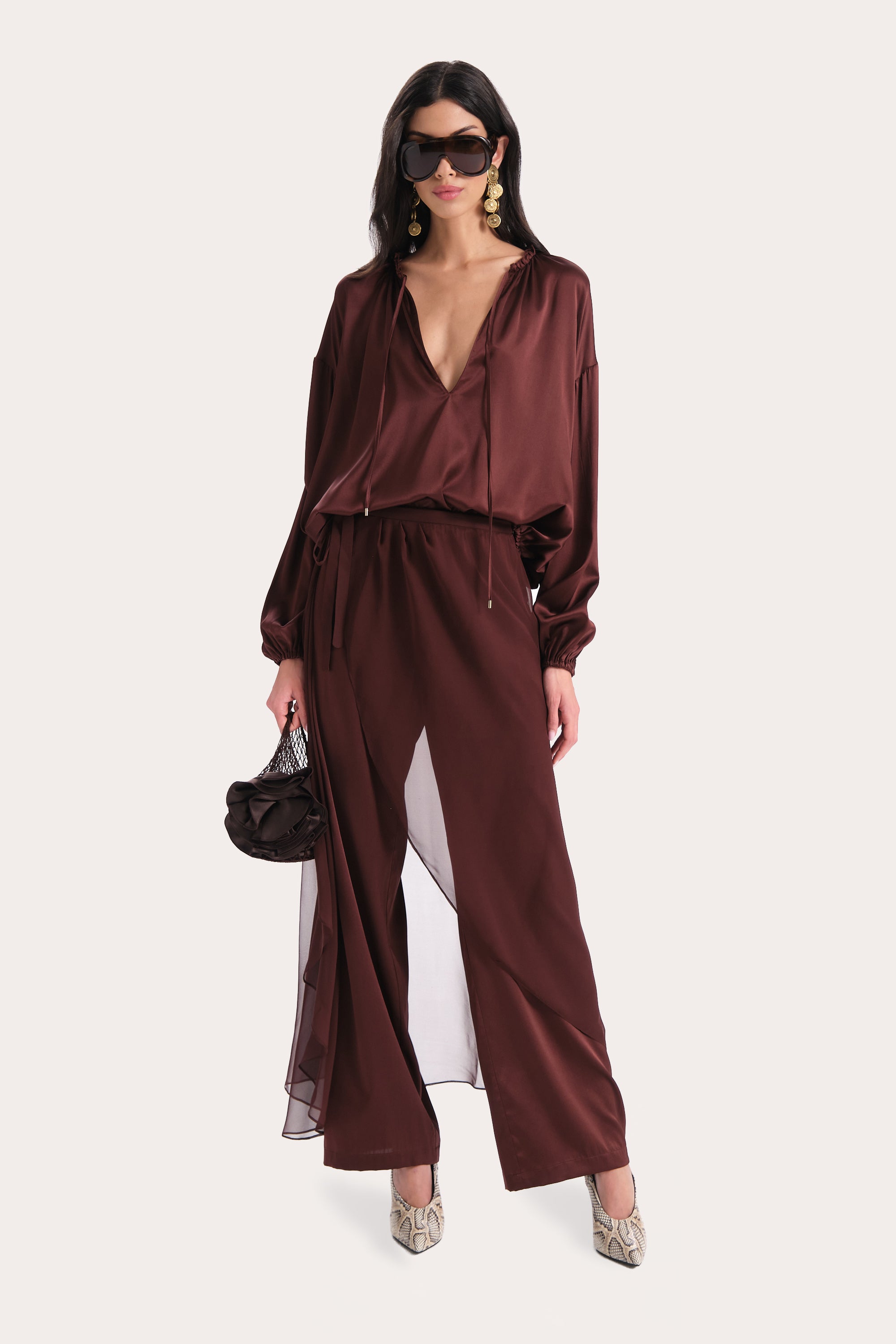 Messa Silk Charmeuse Blouse