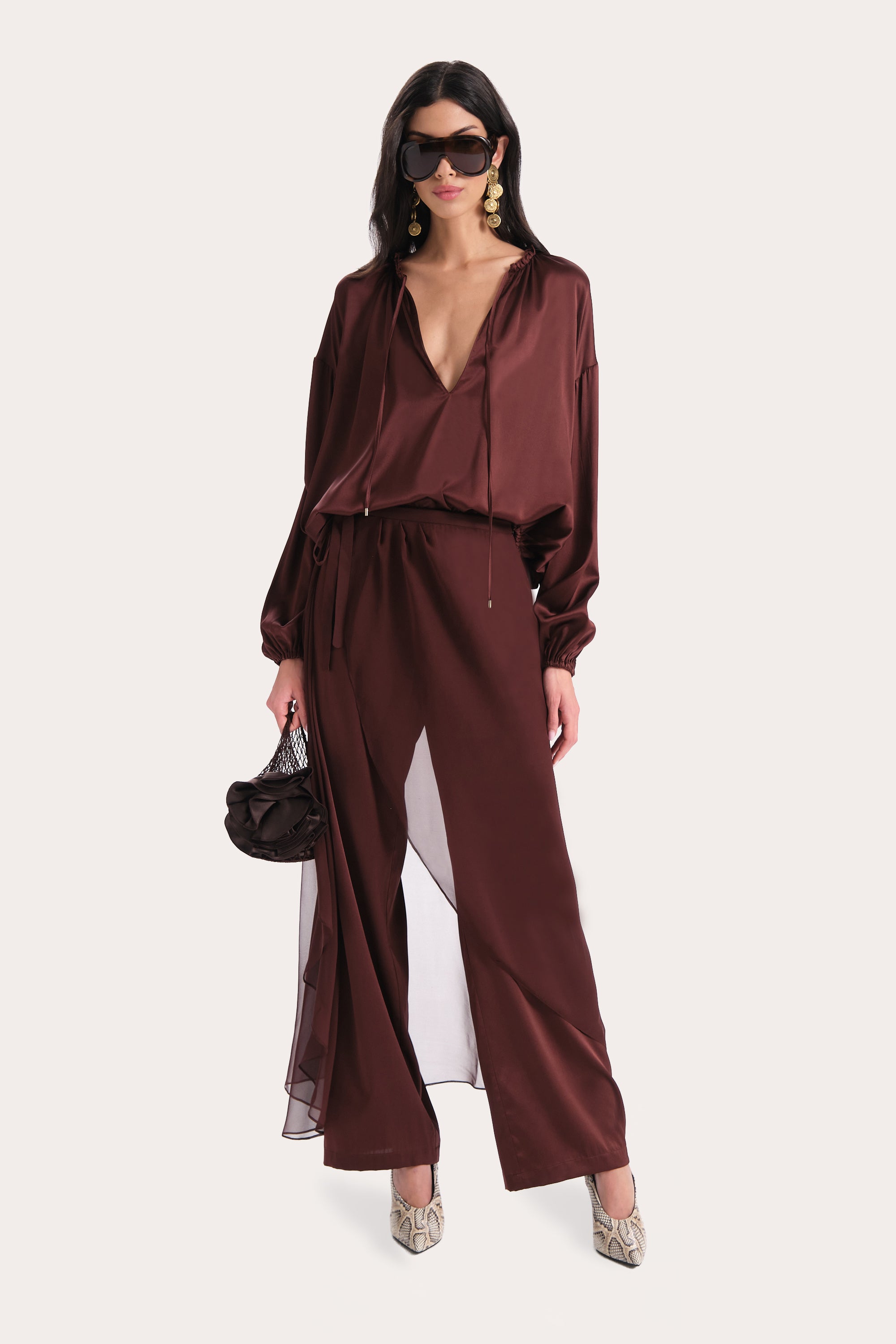 Messa Silk Charmeuse Blouse