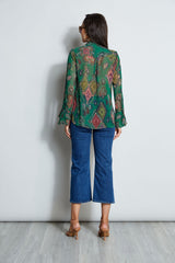 Paisley Crinkle Chiffon Shirt