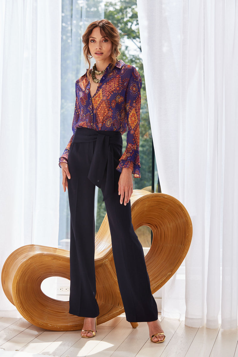 Shacos - High Waist Wide-Leg Dress Pants