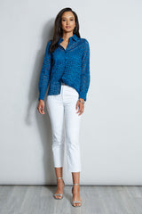 Geo Lace Button Down Shirt